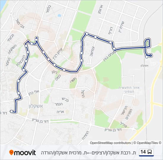 14 Bus Line Map
