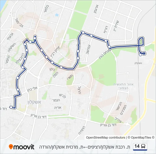 14 Bus Line Map