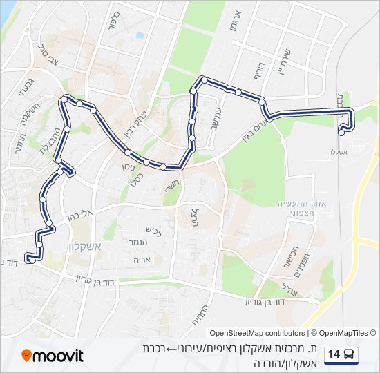 Автобус 14: карта маршрута