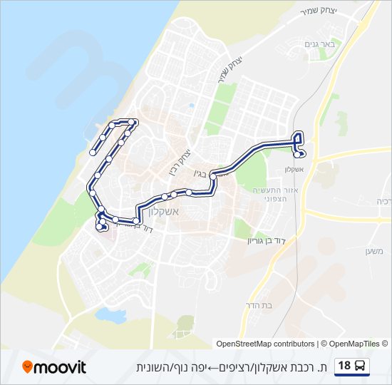 18 bus Line Map