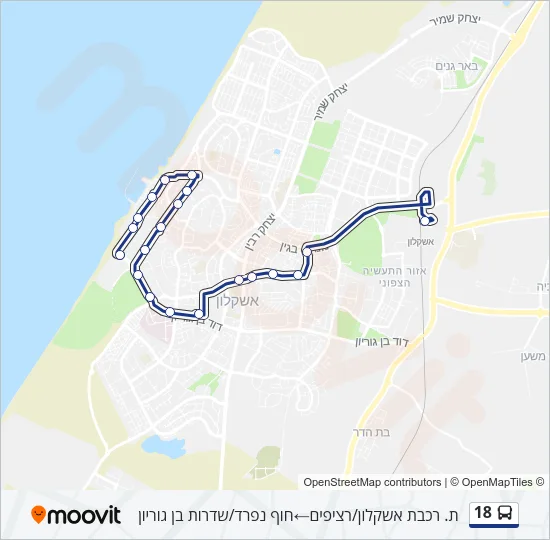 18 Bus Line Map