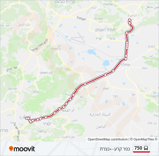 750 Bus Line Map