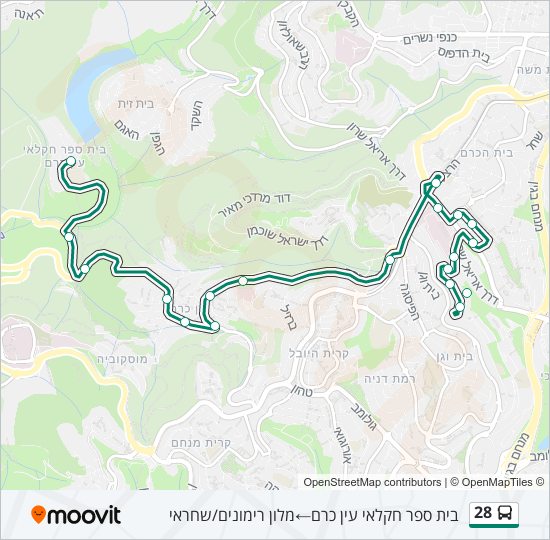 28 Bus Line Map