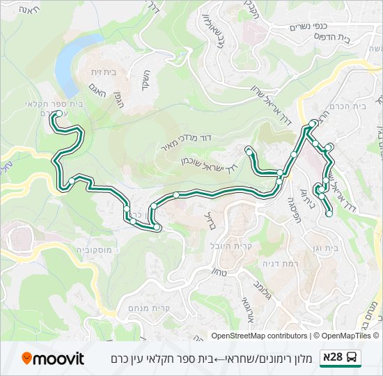 28א Bus Line Map