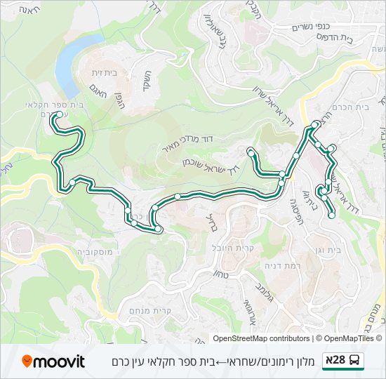 28א bus Line Map