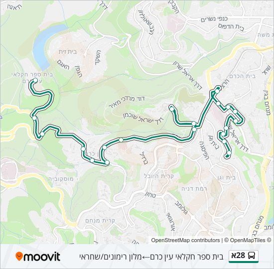 28א bus Line Map