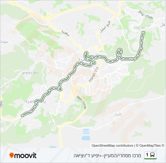 1 Bus Line Map