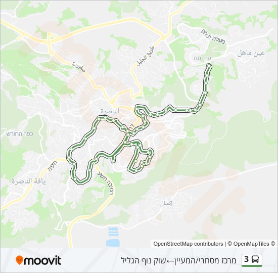 3 Bus Line Map