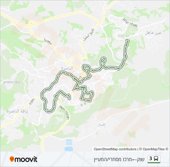 3 Bus Line Map