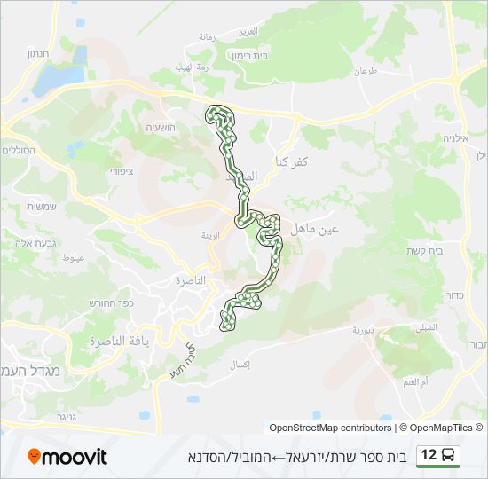 12 Bus Line Map