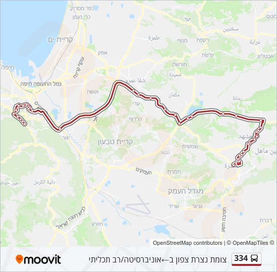 334 Bus Line Map