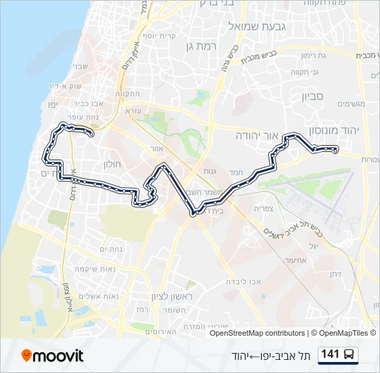 141 Bus Line Map