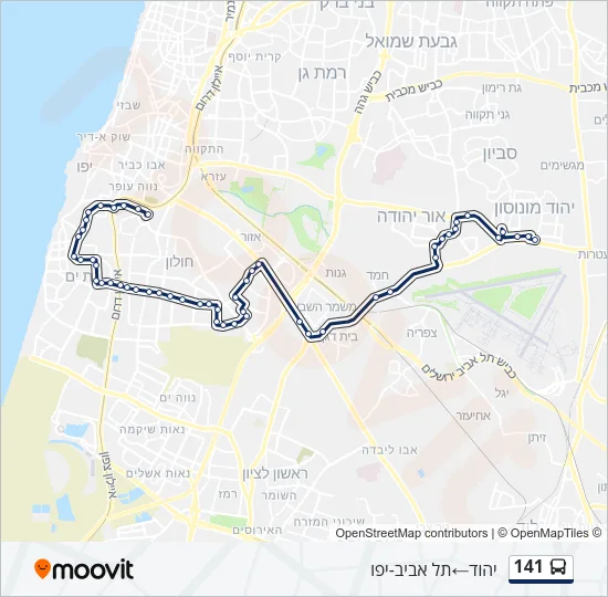 141 Bus Line Map