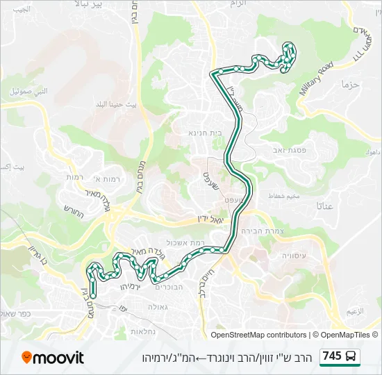 745 Bus Line Map