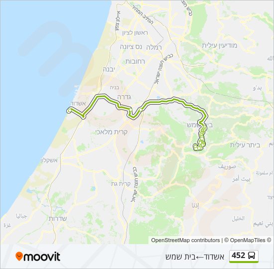 452 Bus Line Map