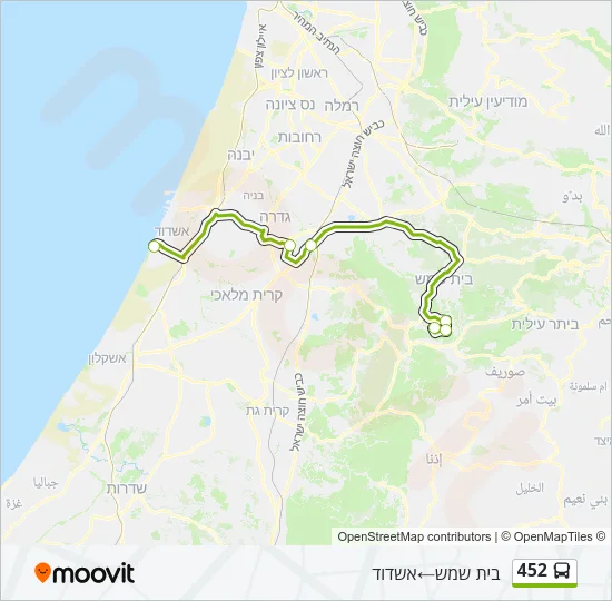 452 Bus Line Map