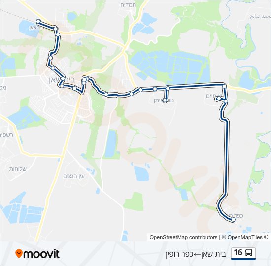 16 Bus Line Map