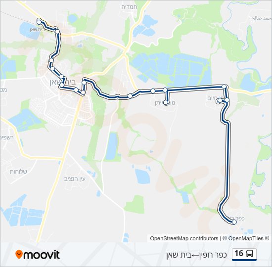 16 bus Line Map