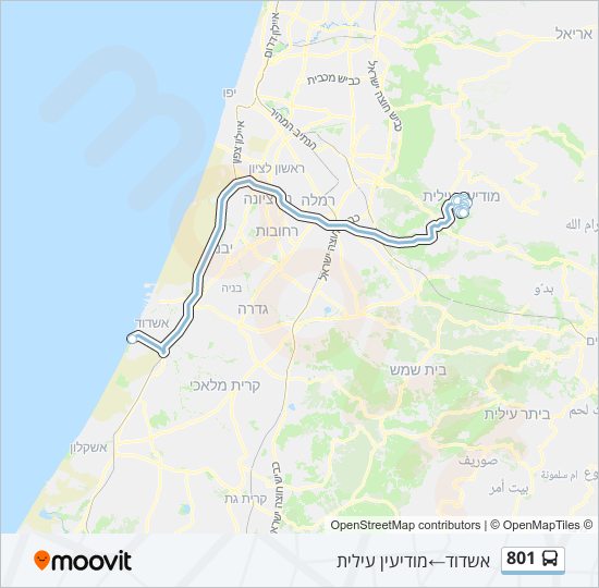 801 Bus Line Map