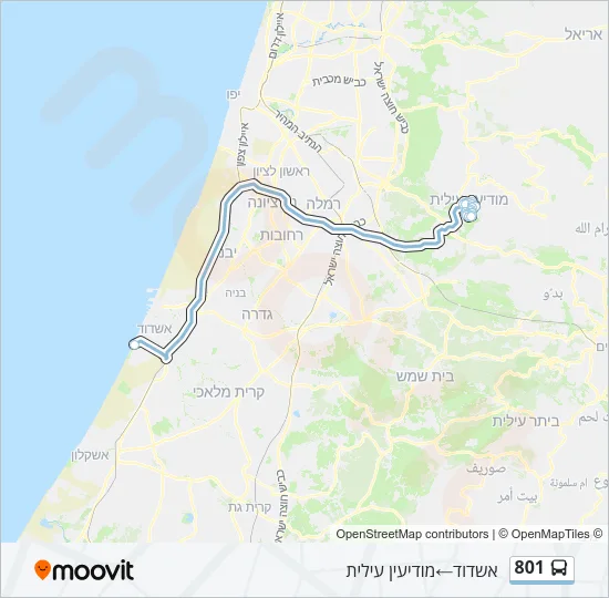 801 Bus Line Map