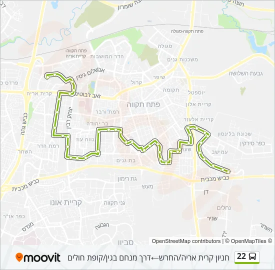 22 Bus Line Map