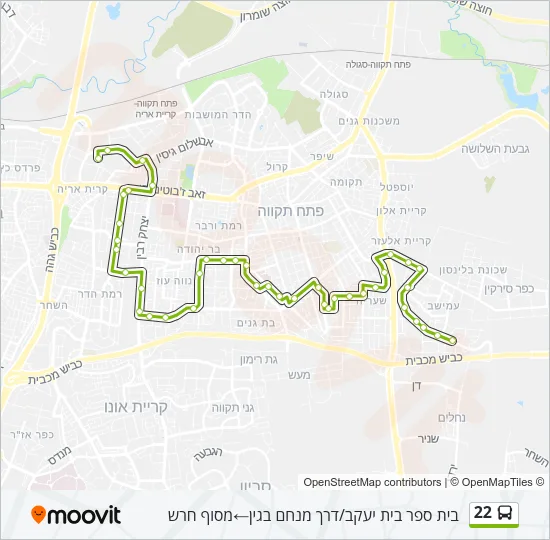 22 Bus Line Map