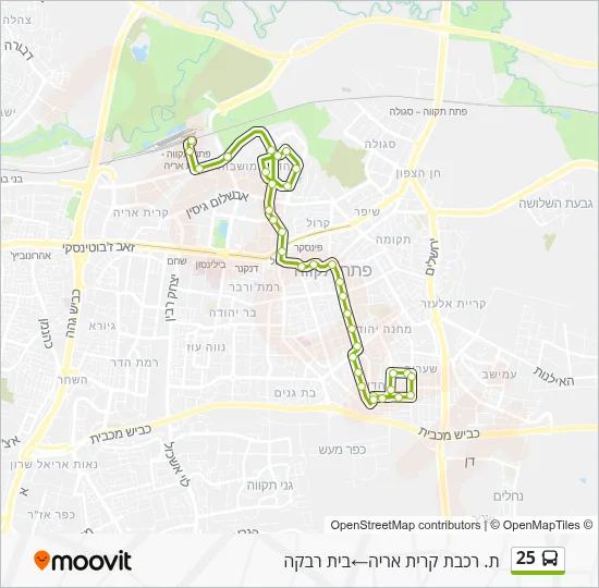 25 Bus Line Map