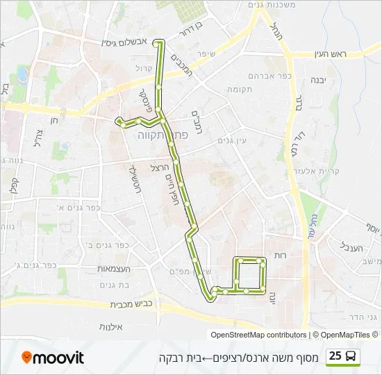 25 Bus Line Map