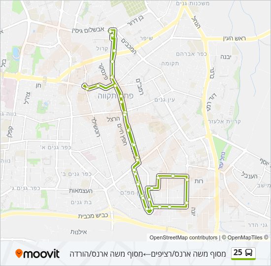 25 Bus Line Map