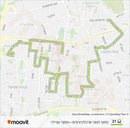 31 Bus Line Map