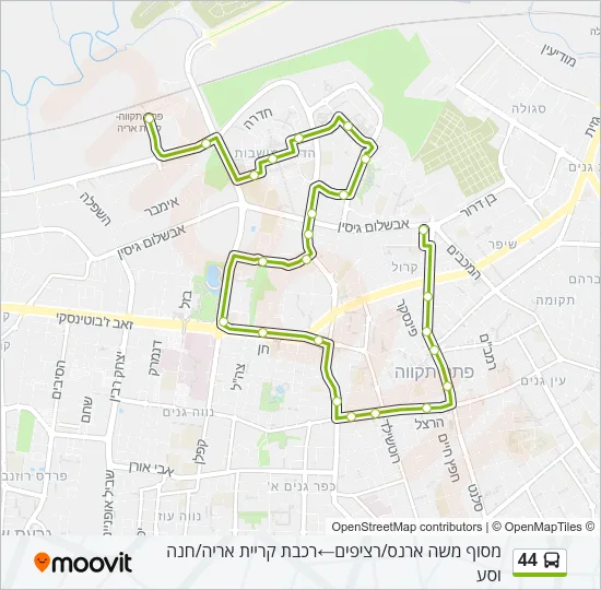 44 Bus Line Map