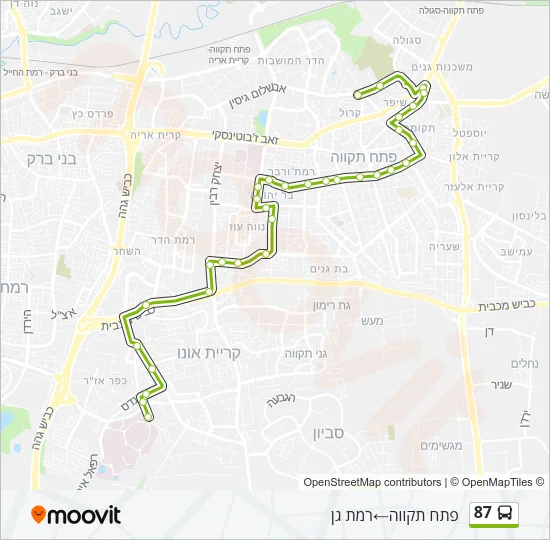 87 Bus Line Map