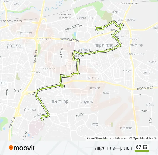87 Bus Line Map