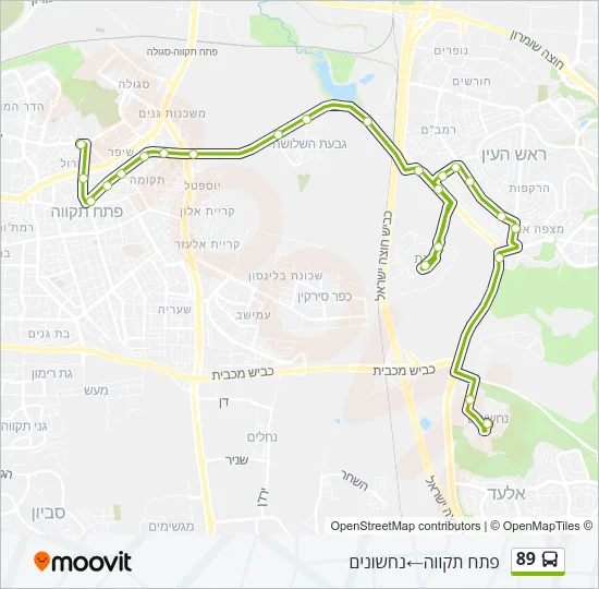 89 Bus Line Map