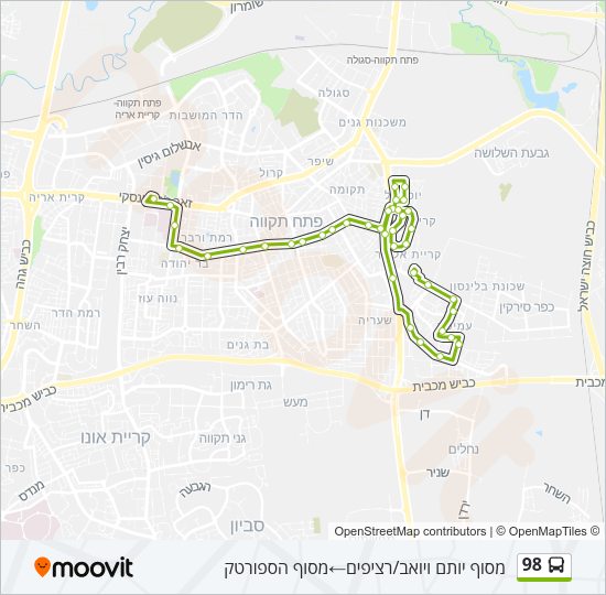 98 Bus Line Map