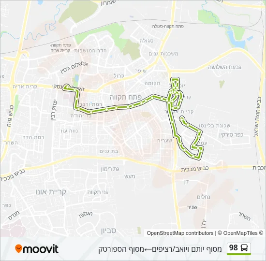 98 Bus Line Map