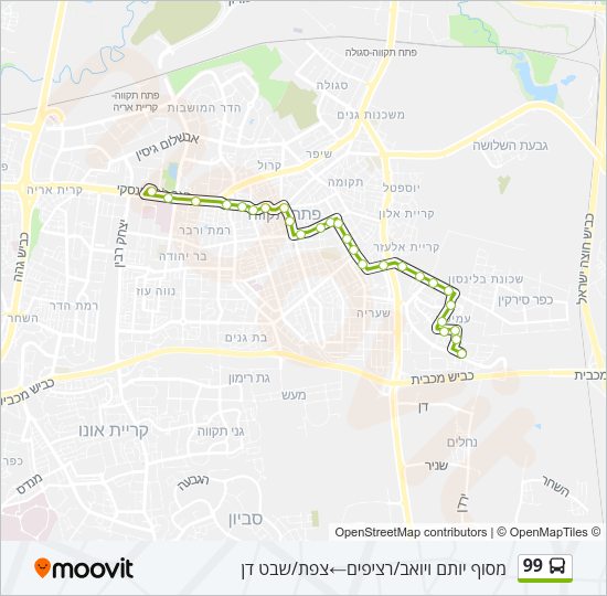 99 Bus Line Map