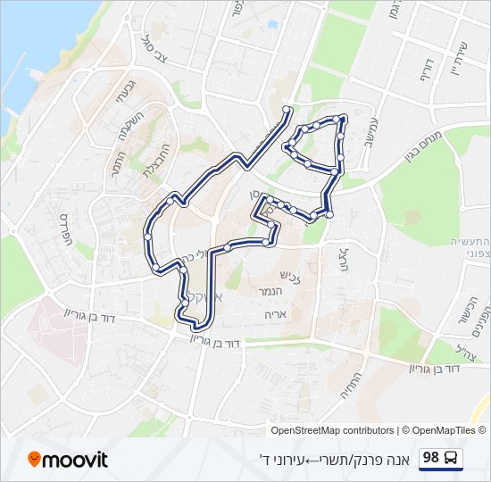 98 Bus Line Map