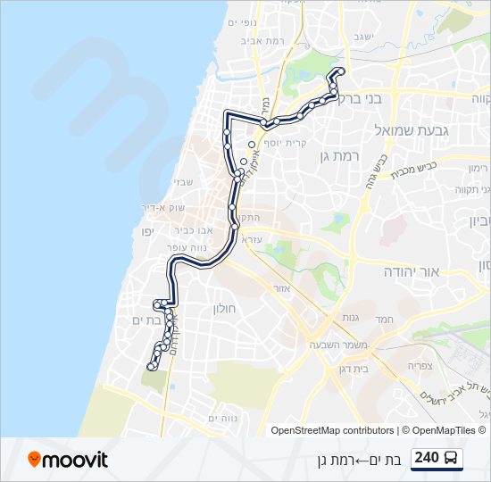 240 Bus Line Map