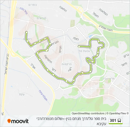 301 Bus Line Map