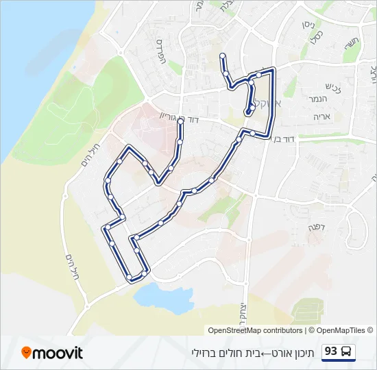 93 Bus Line Map