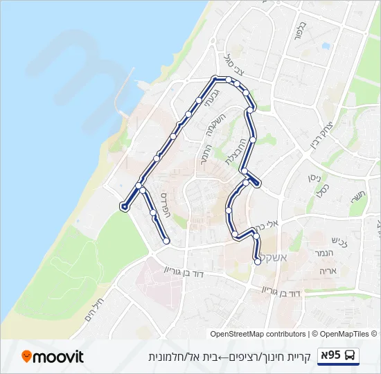 95א Bus Line Map