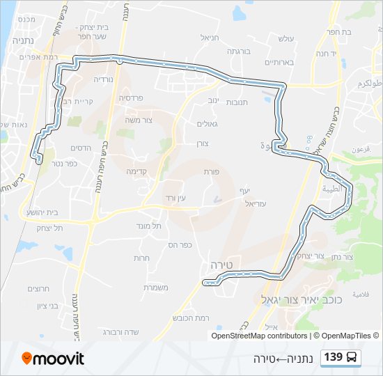 139 bus Line Map