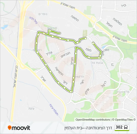 302 Bus Line Map