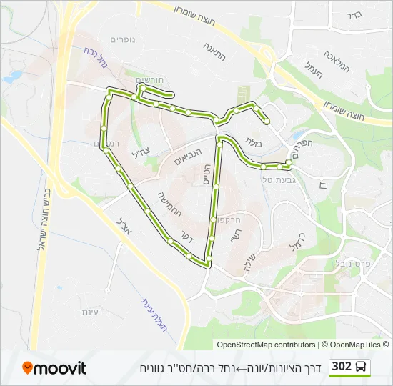 302 Bus Line Map