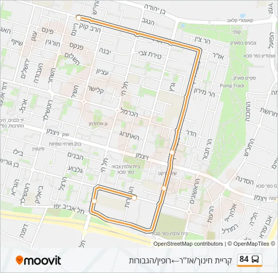84 Bus Line Map