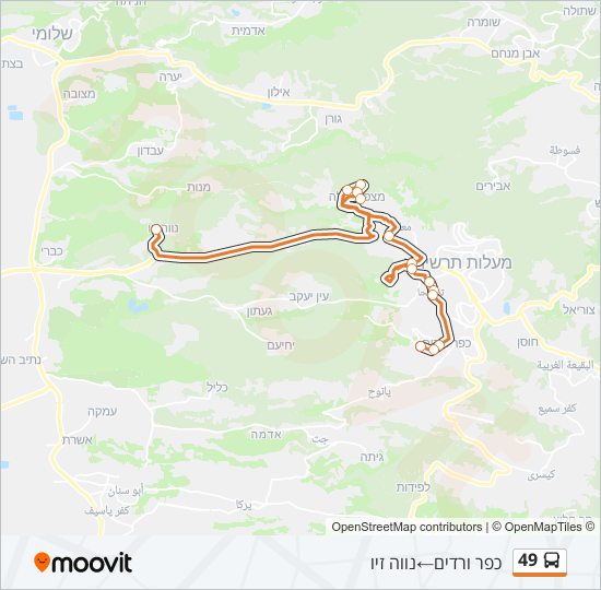 49 bus Line Map