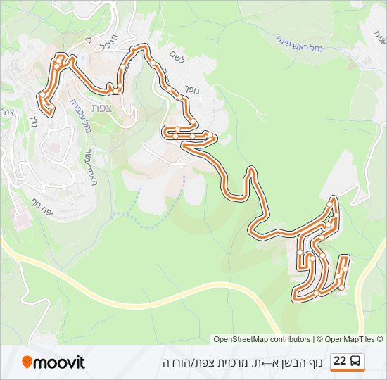 22 bus Line Map