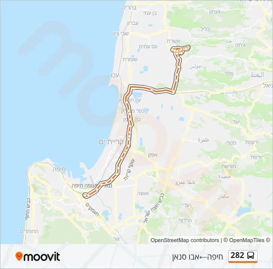 282 Bus Line Map