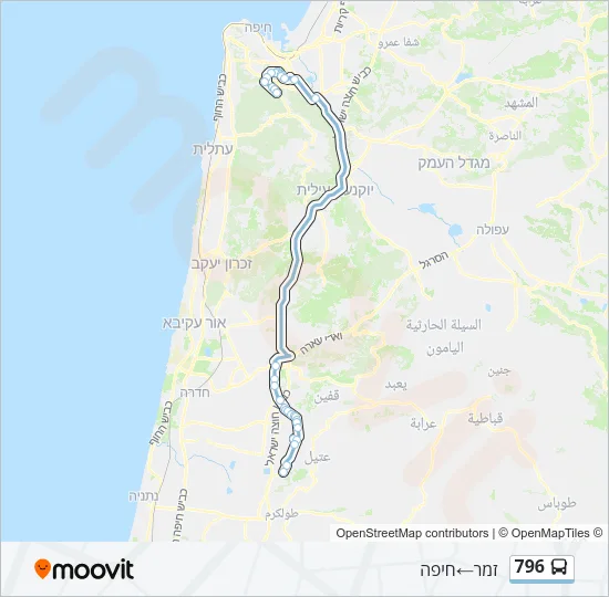 796 Bus Line Map